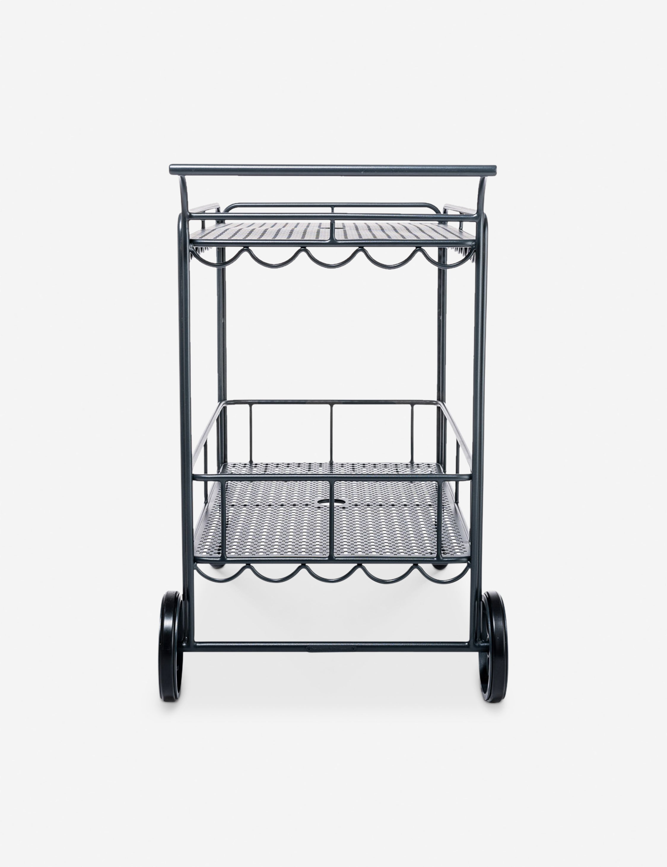 Al Fresco Bar Cart by Business & Pleasure Co. - Outdoor Rolling Drink Cart with Wheels for Patio, Garden & Poolside Entertaining - Perfect for Cocktails, Beverages & Party Serving