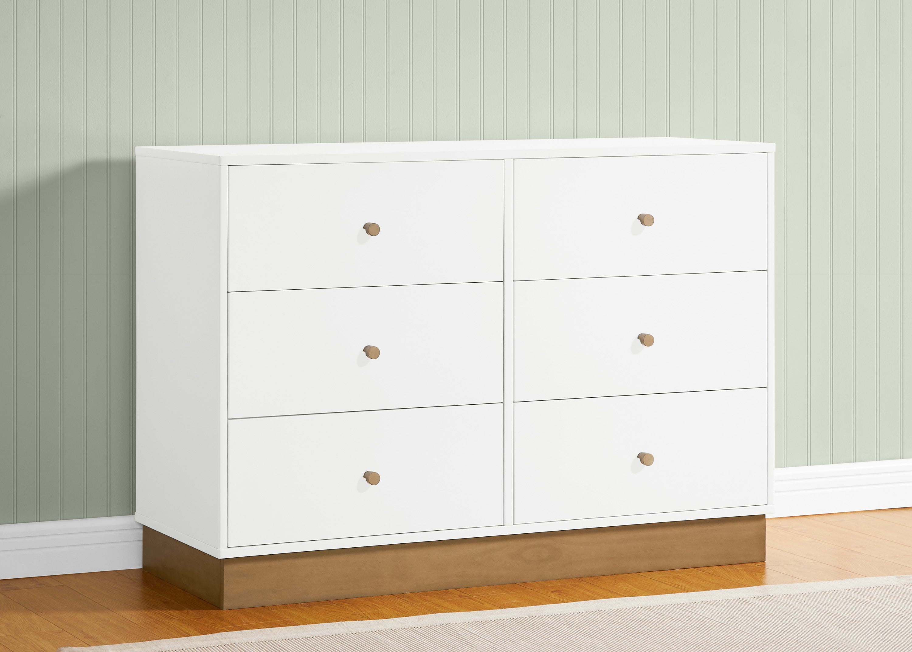 James 6 Drawer Dresser with Interlocking Drawers - Sturdy Wooden Bedroom Furniture for Clothes Storage - Perfect for Master Bedroom, Guest Room & Dorm Organization