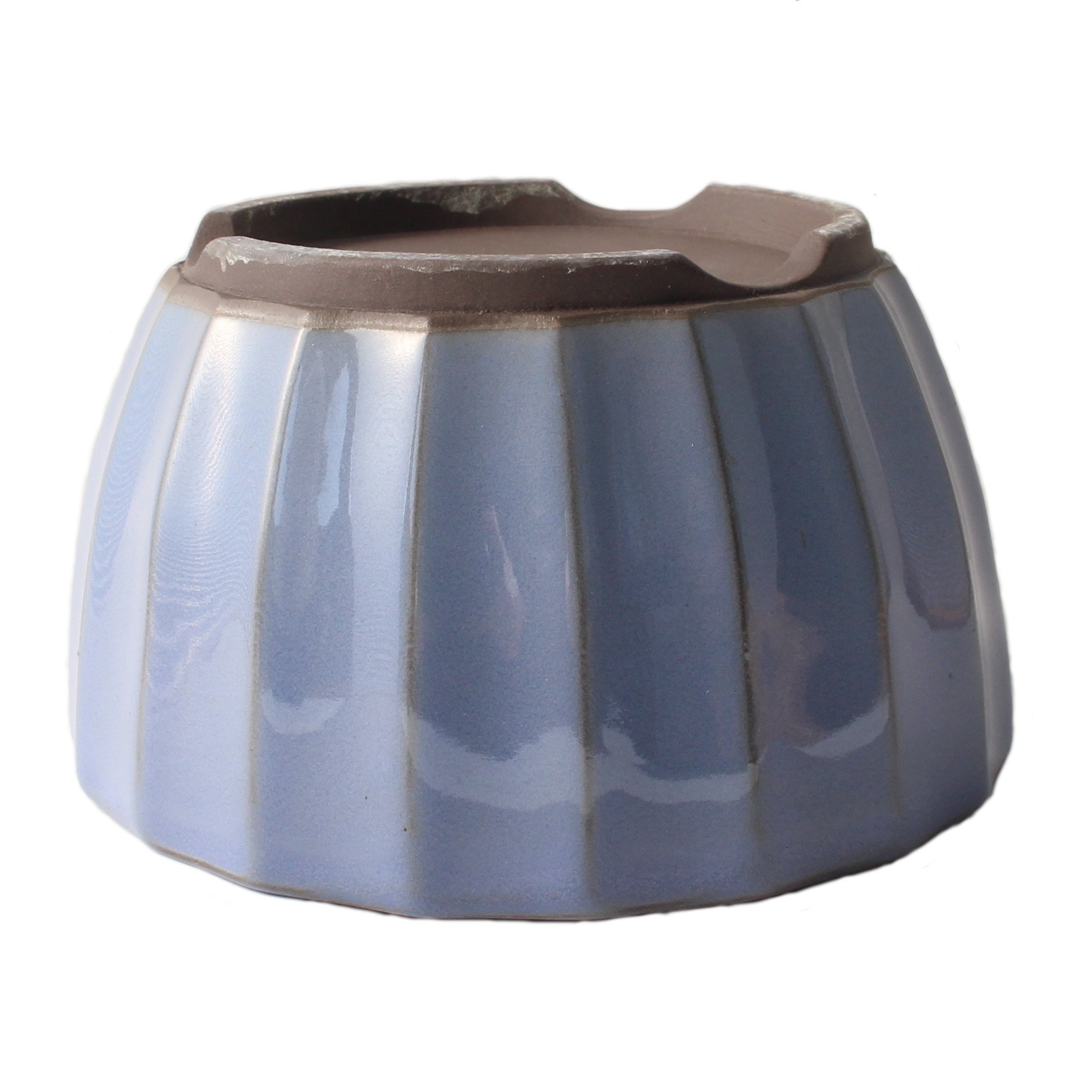 5 Inch Kinyo-Yu Glazed Ceramic Bonsai Pot with Chrysanthemum Flower Design - Perfect for Indoor Plants, Zen Gardens & Japanese Style Decor
