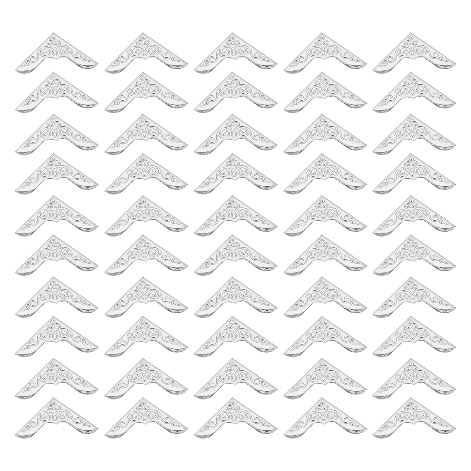 PATIKIL 23mm Metal Book Corners - 100pcs Vintage Silver Photo Album Corners for Scrapbooking, Book Binding & Crafting - Decorative Protectors for DIY Projects, Journals & Memory Books