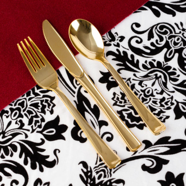 Premium 40-Piece Dynasty Collection Gold Flatware Set - Elegant Stainless Steel Cutlery for Fine Dining, Weddings & Special Occasions