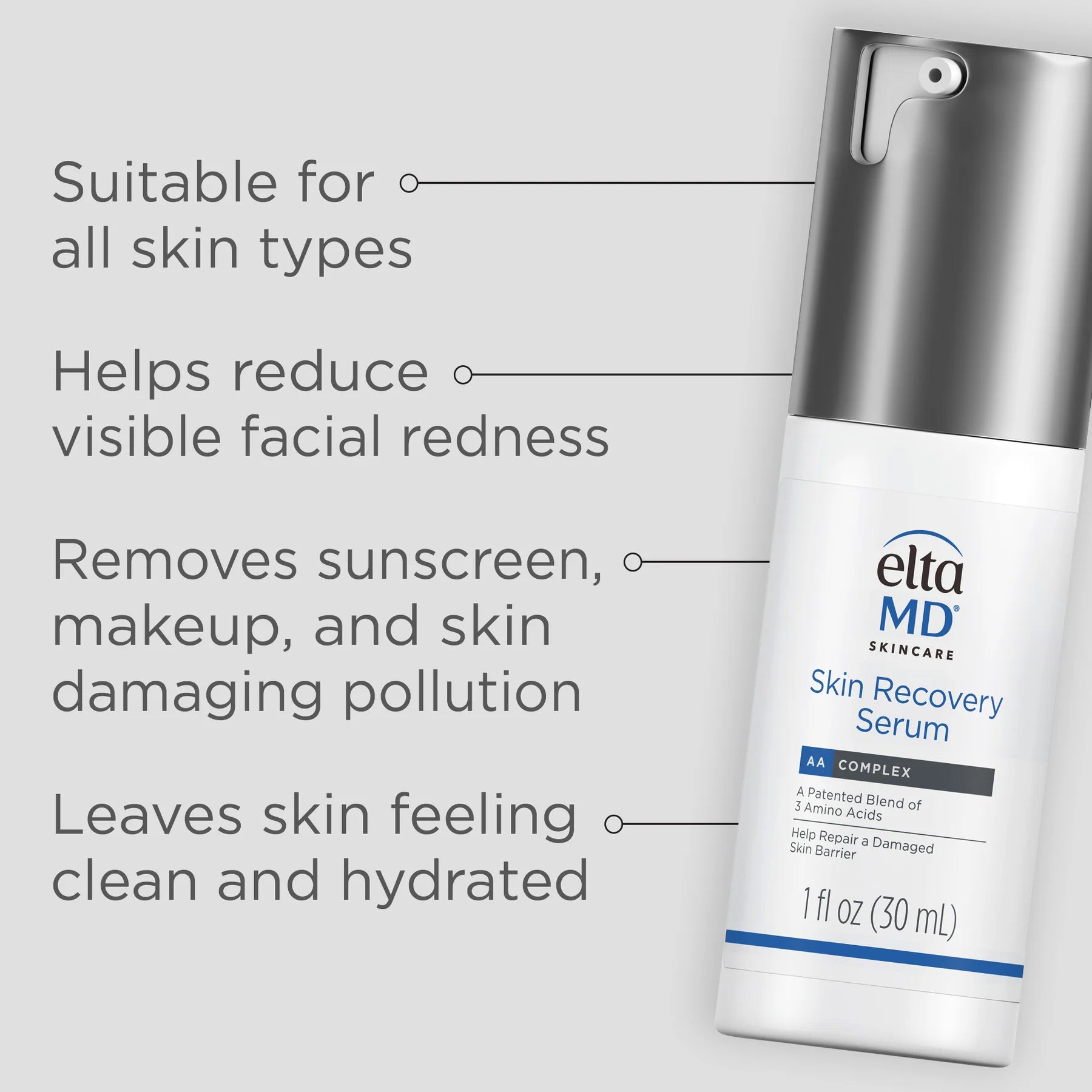 EltaMD Skin Recovery Serum for Face - Hydrating & Anti-Aging Facial Treatment - Perfect for Dry, Sensitive Skin - Day & Night Skincare Routine