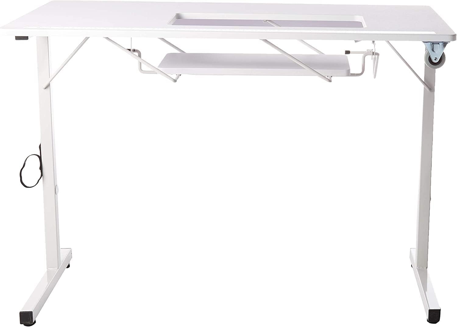LUXOR SR-JTBAS SewStation 101 Portable Folding Sewing Table with Steel Legs - Compact White Sewing Desk for Quilting, Crafting & Home DIY Projects - Perfect for Small Spaces & Travel