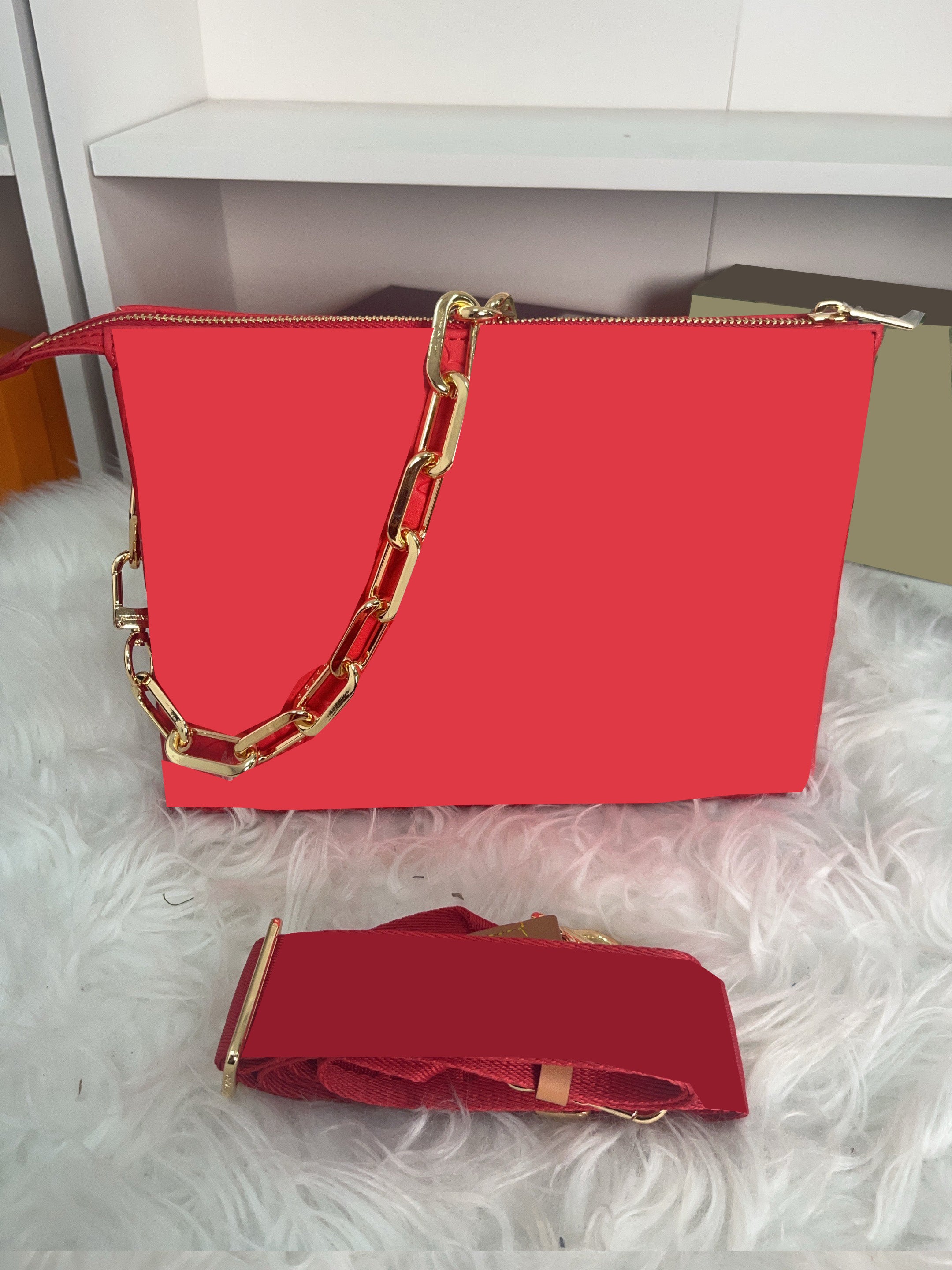 Stylish Red Women's Shoes and Handbag Set - Fashionable Matching Accessories for Parties, Dates & Casual Outfits