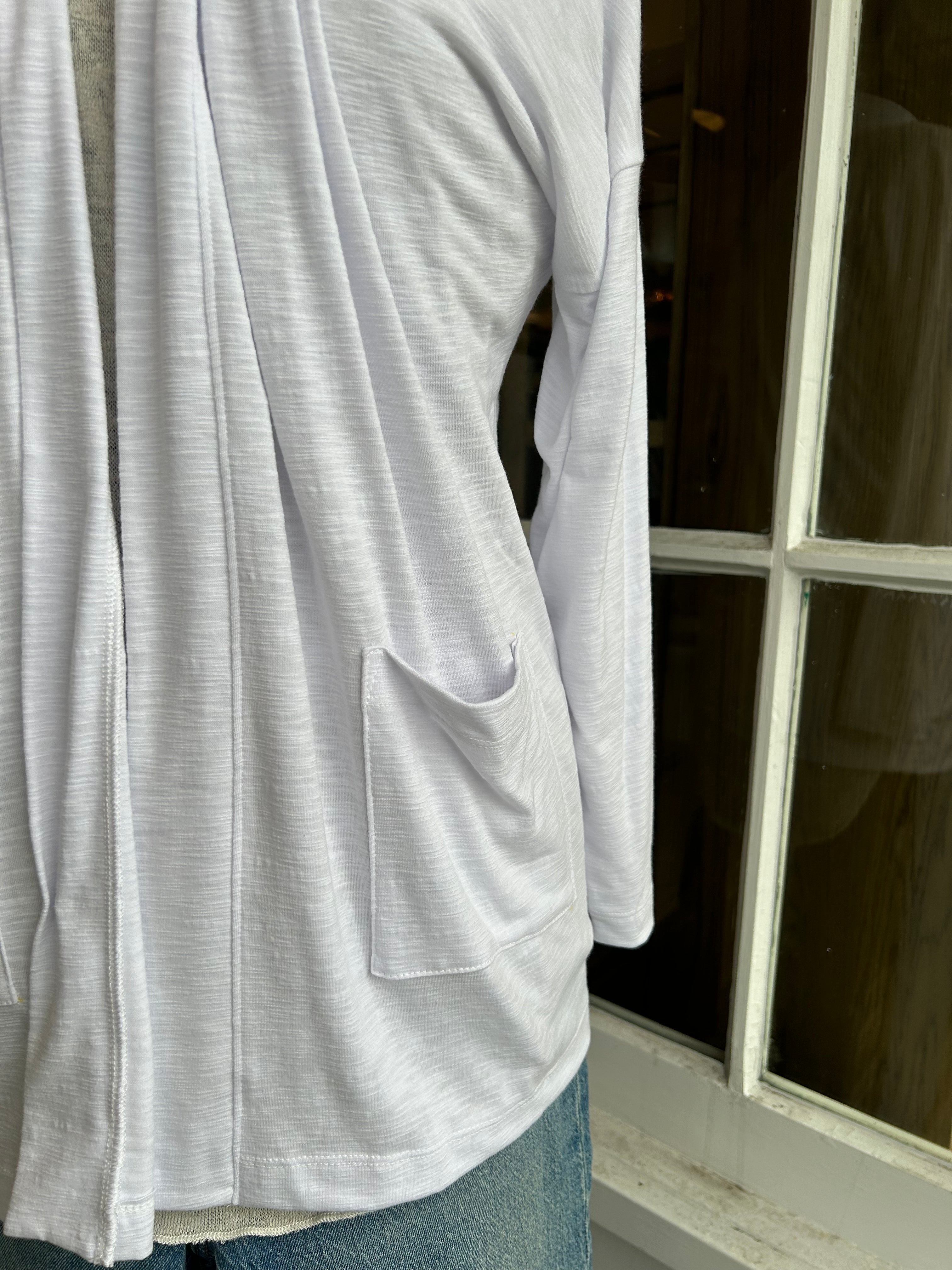 Farina Open Cardigan Women's Lightweight Knit Cardigan in White - Perfect for Spring Layering & Casual Outfits