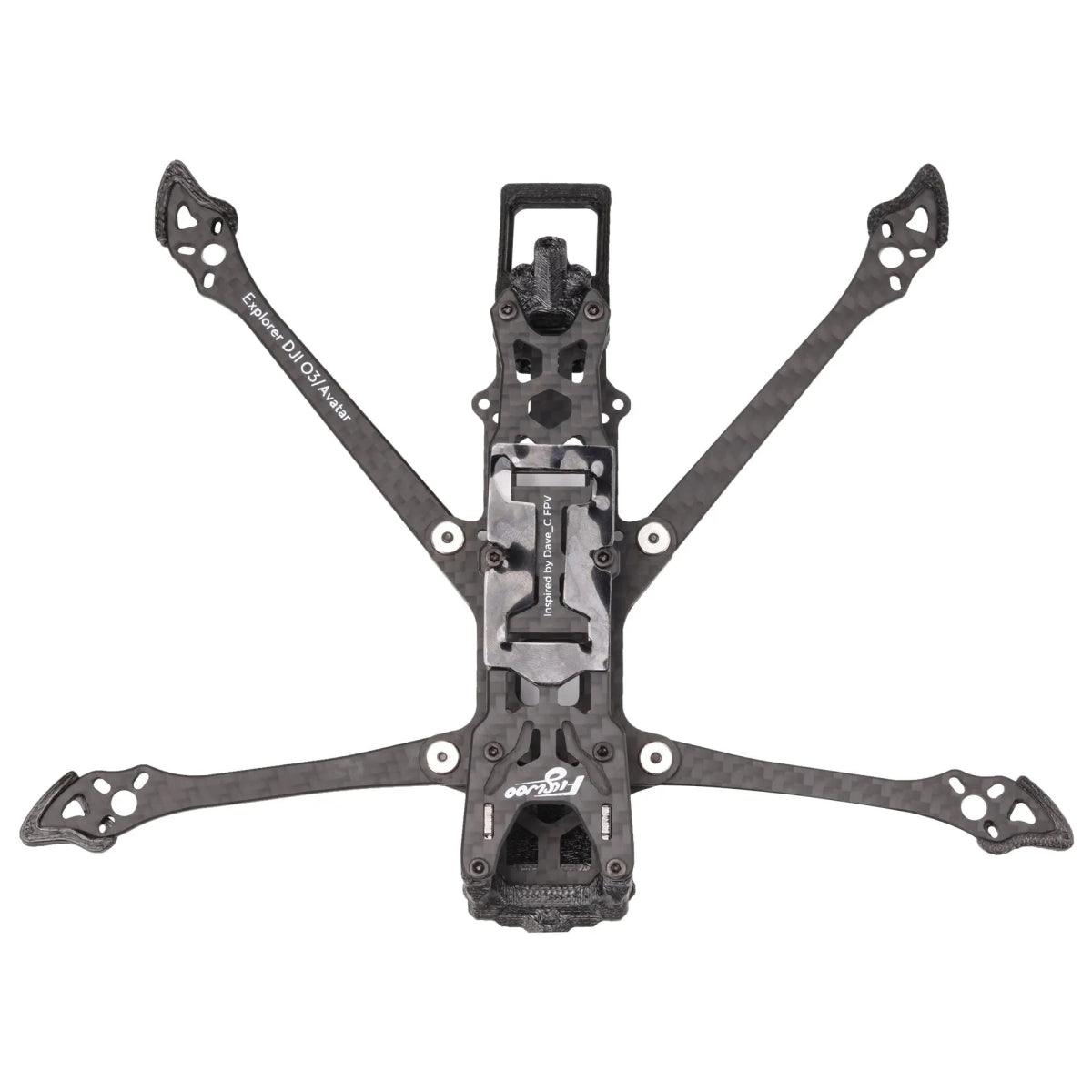 Flywoo Explorer LR HD O3 Deadcat Long Range 4 Frame Kit for FPV Drone - Lightweight Carbon Fiber Frame with HD Camera Mount - Perfect for Aerial Photography, Cinematic Shots & Long Distance FPV Flying