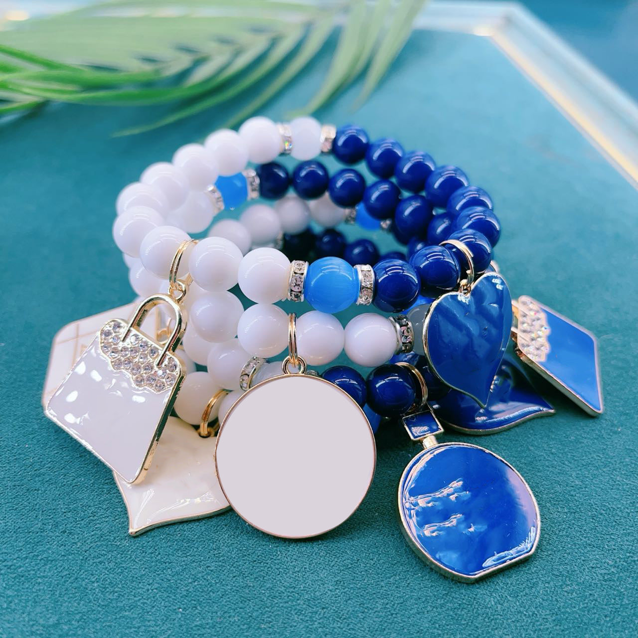 4PCS Fashion Adjustable Charm Bracelets for Women - Trendy Boho Beaded Jewelry Gift Set, Perfect for Parties, Dating & Daily Wear