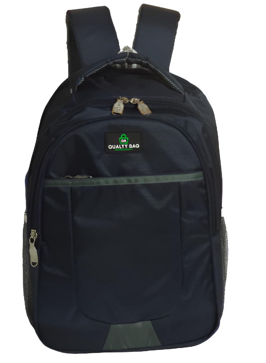 High Quality 30L Navy Blue School Backpack for Boys & Girls - Medium 17 Inch College Bag for Class 2-8 - Durable Laptop Backpack for Men & Women - Perfect for School, Travel & Daily Use