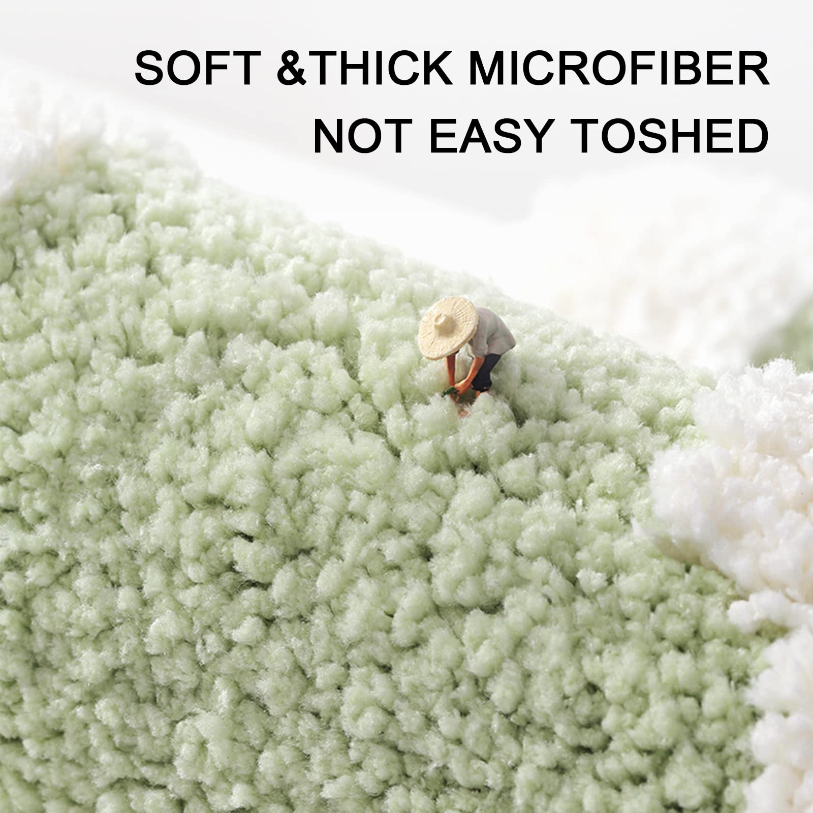 Non-Slip Absorbent Bathroom Mat - Machine Washable Shower Rug for Bath Tub & Sink - Sky Blue 40x60cm - Soft Bath Mat for Wet Floors, Home Spa & Bathroom Safety