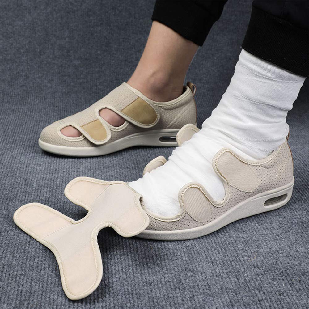 JBTNBX Women's Diabetic Walking Shoes - Extra Wide Width Adjustable Sneakers for Swollen Feet & Edema Relief - Comfortable Footwear for Elderly & Diabetics (Ideal for Daily Walking, Nursing Work & Pain Relief)