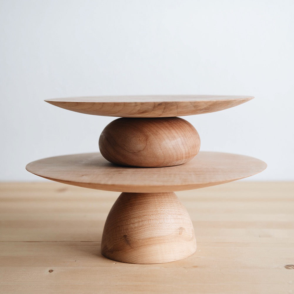 Maple Wood Cake Stand - Rustic 3-Tier Dessert Display for Wedding, Birthday Party & Home Decor - Perfect for Cupcakes, Cakes & Pastries