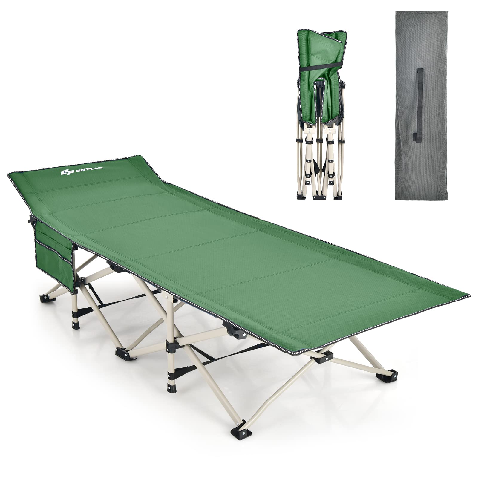 Goplus Folding Camping Cot - 882LBS Weight Capacity, 28.5