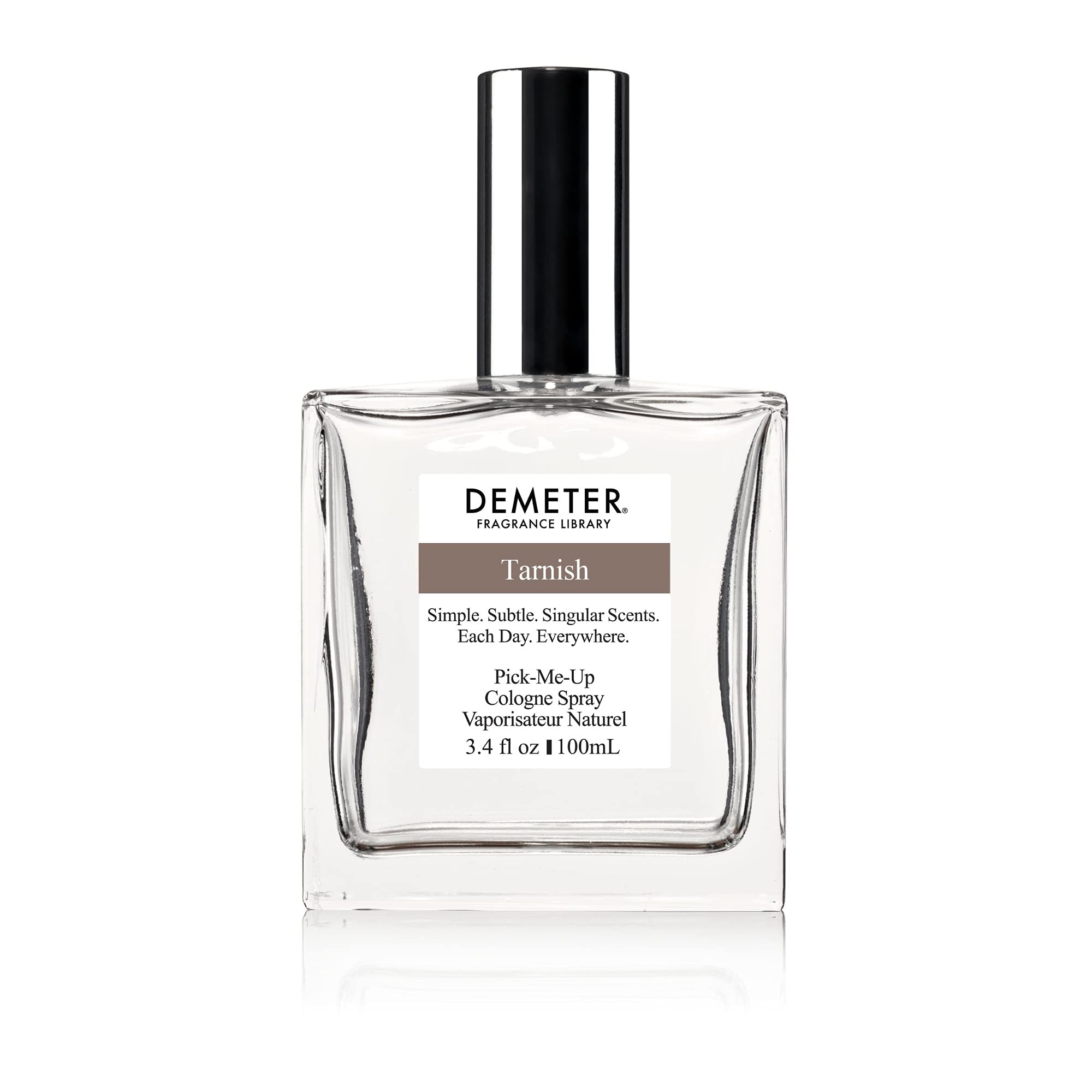 DEMETER Fragrance Library Cologne Spray - Tarnish Scent, 3.4 oz | Fresh Metallic Perfume for Men & Women | Perfect for Date Nights, Office Wear & Special Occasions
