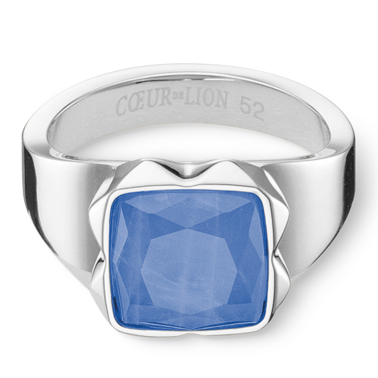 Sterling Silver Square Aventurine Ring with Spikes - Elegant Blue Gemstone Jewelry for Women, Perfect for Parties, Date Nights & Special Occasions