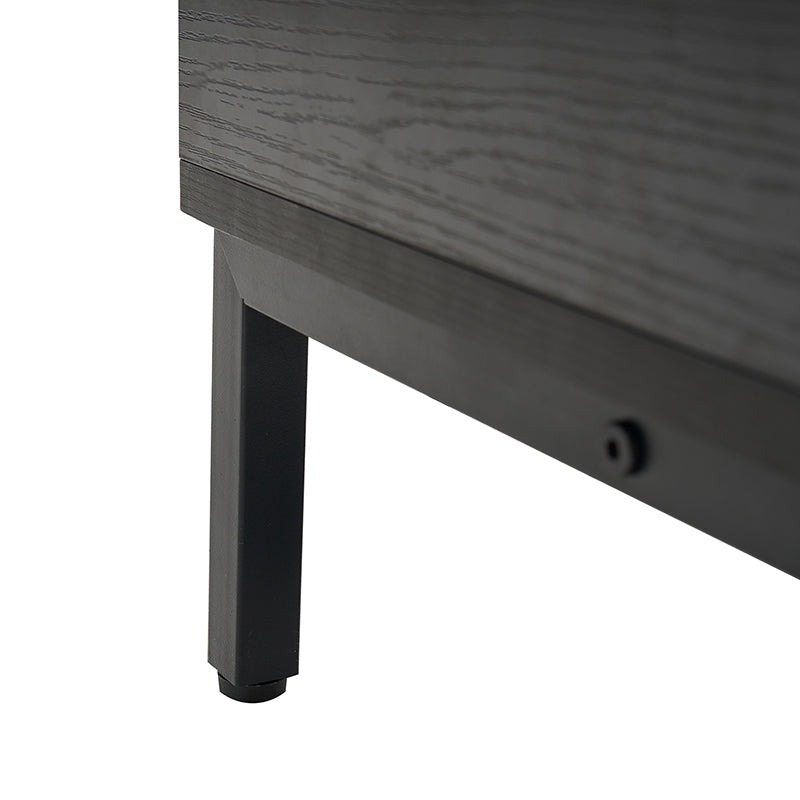 Nuria Expandable TV Stand with LED Strip Lights - Modern Entertainment Center for 55-75 Inch TVs - Perfect for Living Room, Bedroom & Home Theater Setup