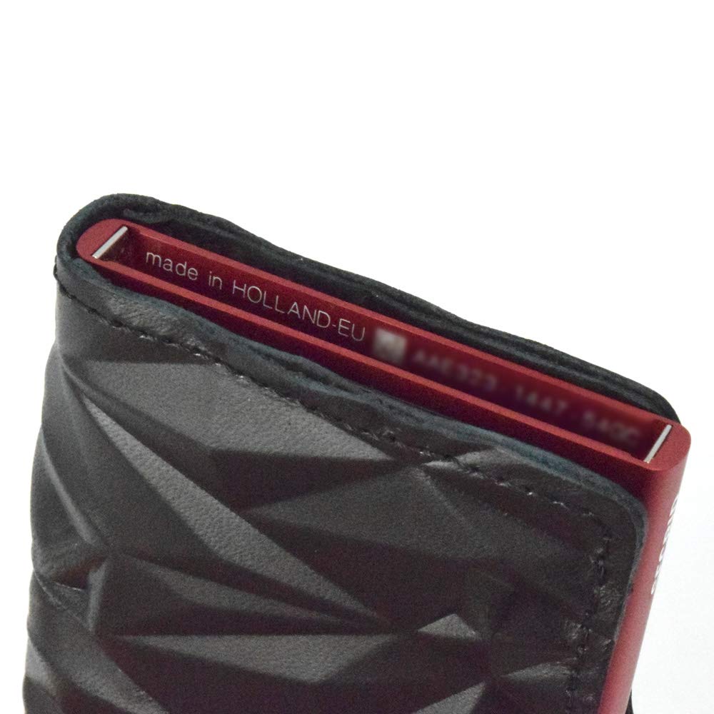 Secrid Miniwallet in Prism Black-Red - Slim RFID Blocking Wallet for Men & Women | Perfect for Travel, Everyday Use & Contactless Payment Protection
