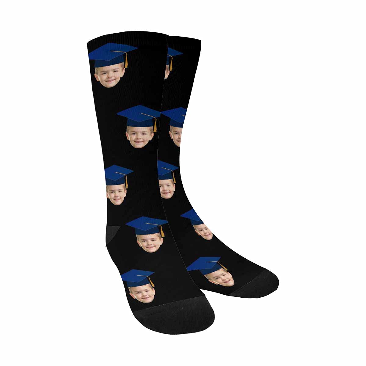 Custom Photo Socks - Personalized Bachelor Party & Graduation Gifts for Men & Women - Fun Crew Socks for Celebrations, Parties & Special Occasions