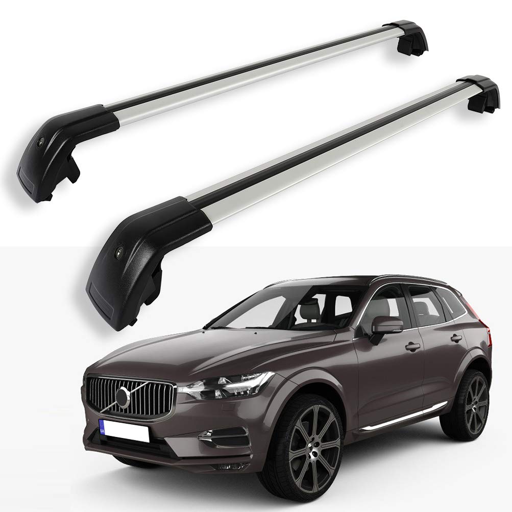 ECCPP Universal Roof Rack Crossbars - Compatible with Porsche Cayenne 2011-2017 & Volvo XC60 2013-2018 - Heavy Duty 165LBS Capacity Cargo Carrier for Kayak, Canoe, Luggage, Snowboard - Perfect for Road Trips & Outdoor Adventures