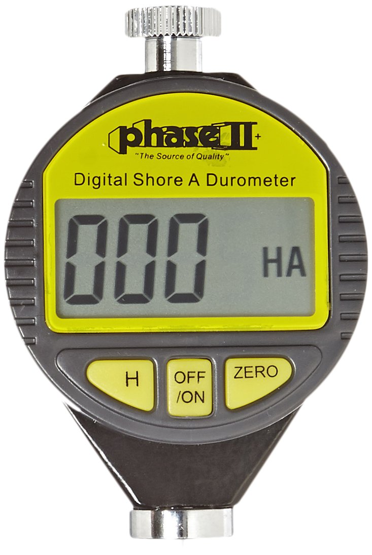 Phase II PHT-960 Digital Durometer - Shore A Scale 0-100HA Hardness Tester for Rubber, Plastic & Foam - Perfect for Quality Control in Manufacturing & Laboratories