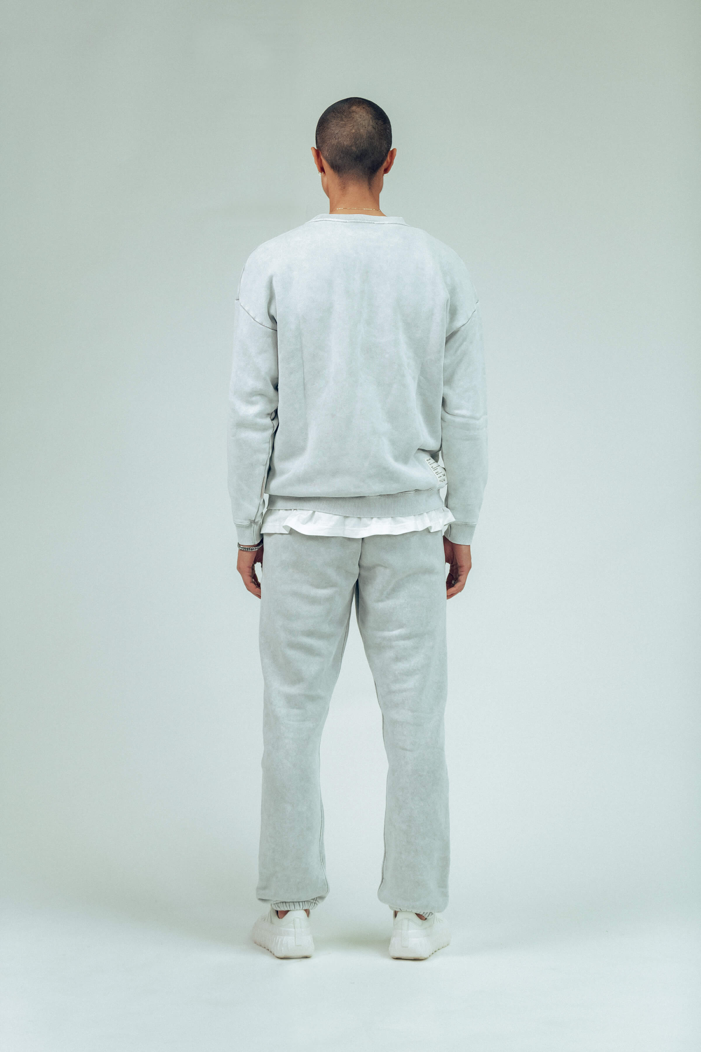 530 Washed Stone Grey Men's Sweatshirt - Soft Cotton Pullover Hoodie for Casual Wear, Street Style & Loungewear