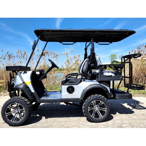48V Electric Golf Cart 4 Seater - Lifted Renegade+ Edition Utility UTV | Compare to Coleman & Kandi | Red | Perfect for Golf Courses, Campuses & Resort Transportation