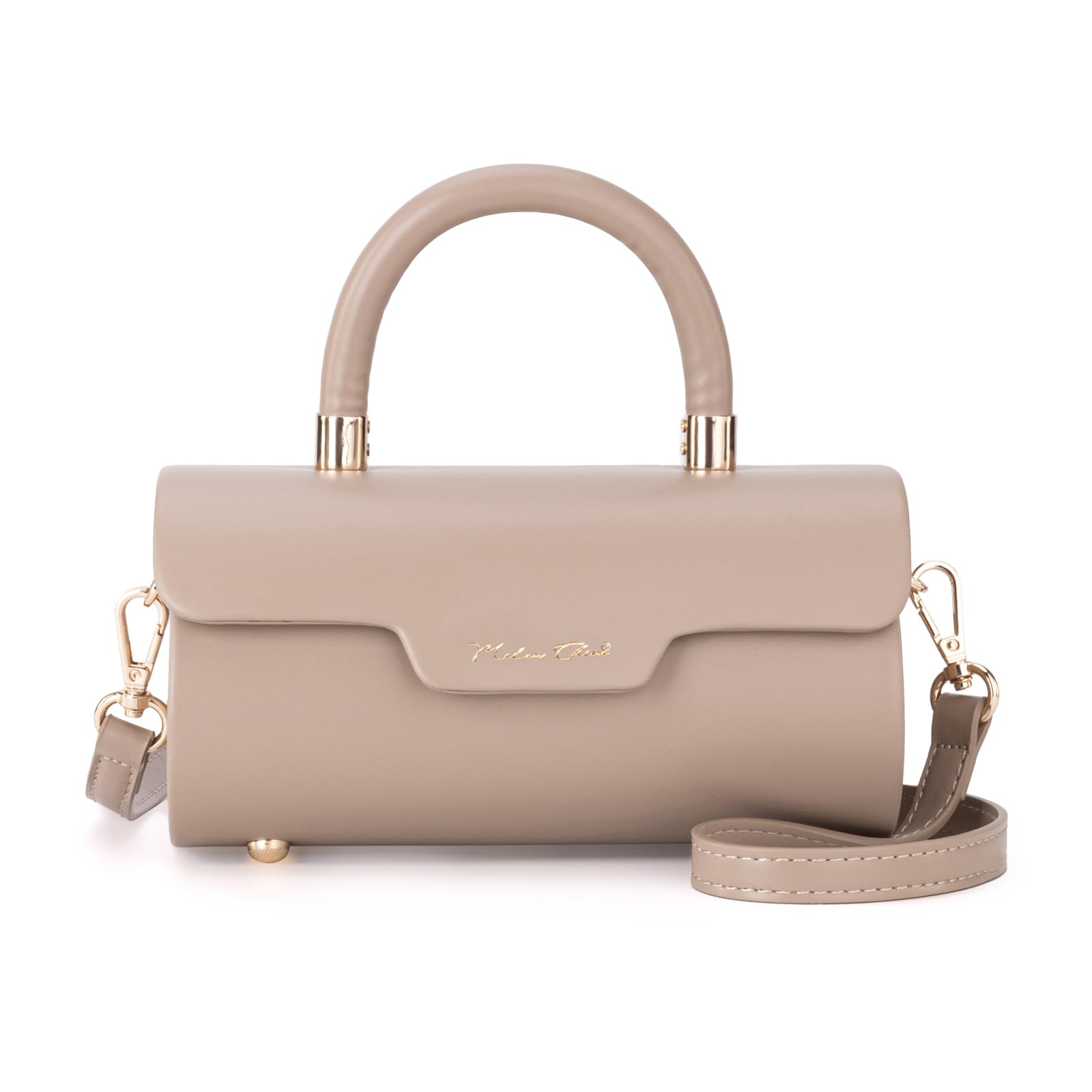 Milan Chiva Small Designer Handbags for Women - Mini Top Handle Barrel Purse, Cute & Stylish Crossbody Bag for Work, Party & Daily Use