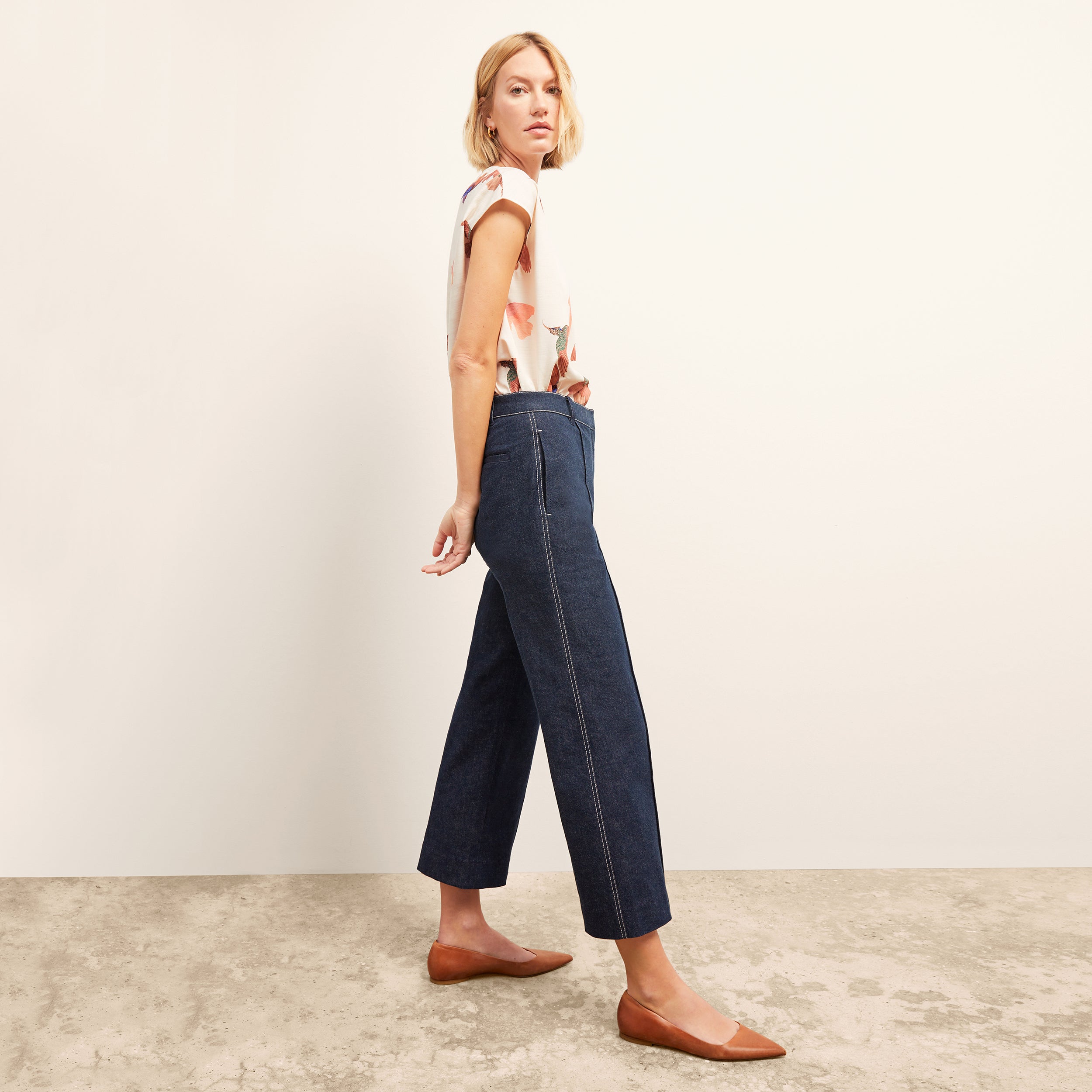 Christy Pant Stretch Denim Suiting - Dark Wash Jeans for Women | Comfortable Office Wear & Casual Outfits