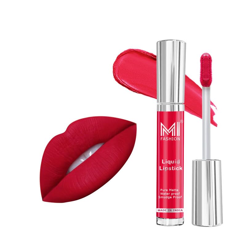 MI FASHION Pure Matte Liquid Lipstick - Long Lasting 12 Hour Wear, Weightless Texture (Spring Pink 3.5ml) - Pack of 1 | Perfect for Everyday Wear, Date Night & Special Occasions