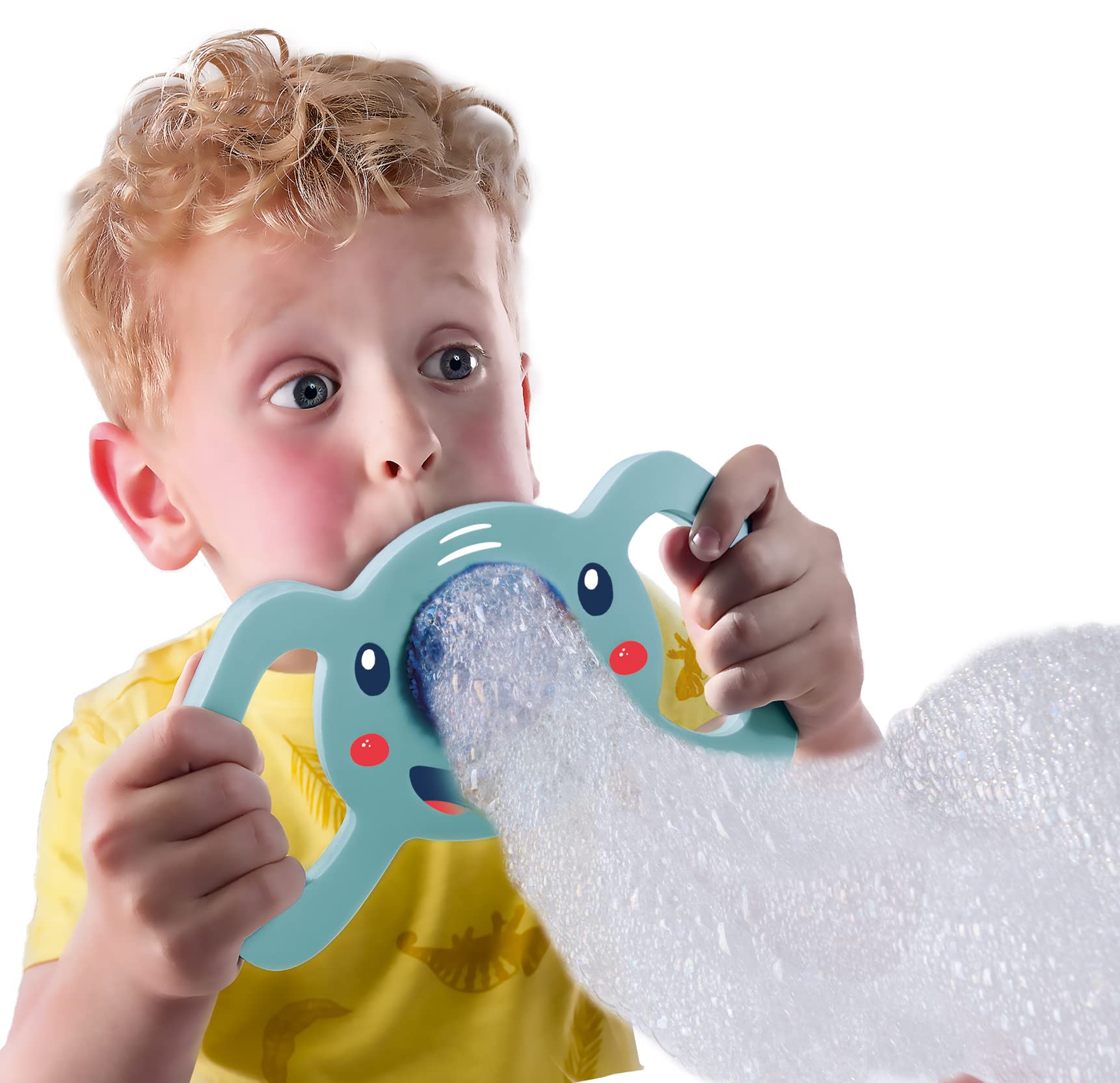SES Creative Elephant Bubble Maker Toy for Kids - Fun Bubble Foam Blowing Machine - Outdoor Play & Birthday Party Gift - Perfect for Backyard, Park, and Children's Day Activities