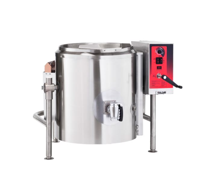 Vulcan 60 Gallon Commercial Stationary Steam Kettle - Natural Gas Powered with 2/3 Steam Jacket - Perfect for Restaurants, Catering & Large Batch Cooking