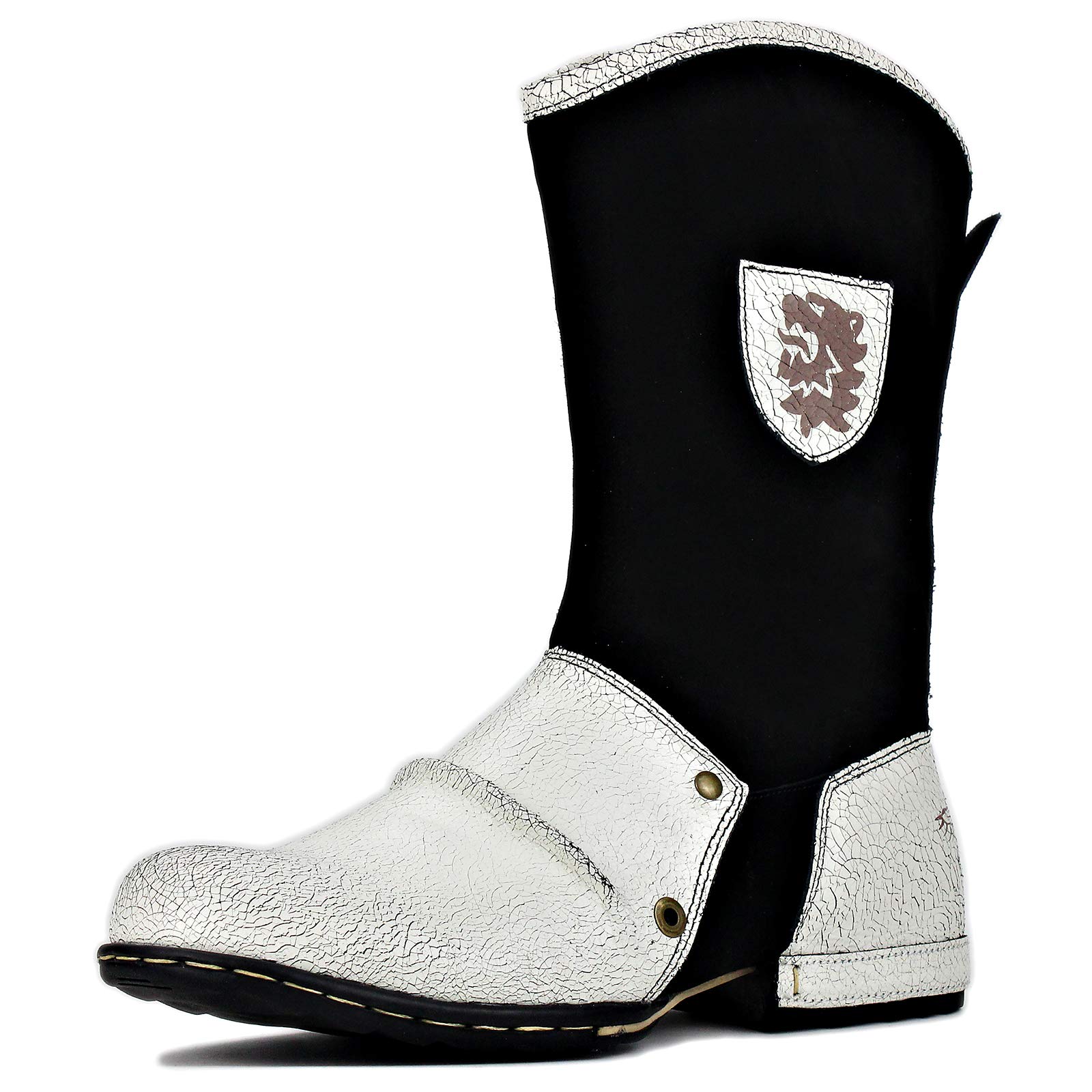 **OSSTONE Men's Fashion Leather Moto Boots - Zipper-Up Chukka Western Boots OS-5008-1-H10-C-US-R | Casual Biker Shoes for Riding & Everyday Wear**