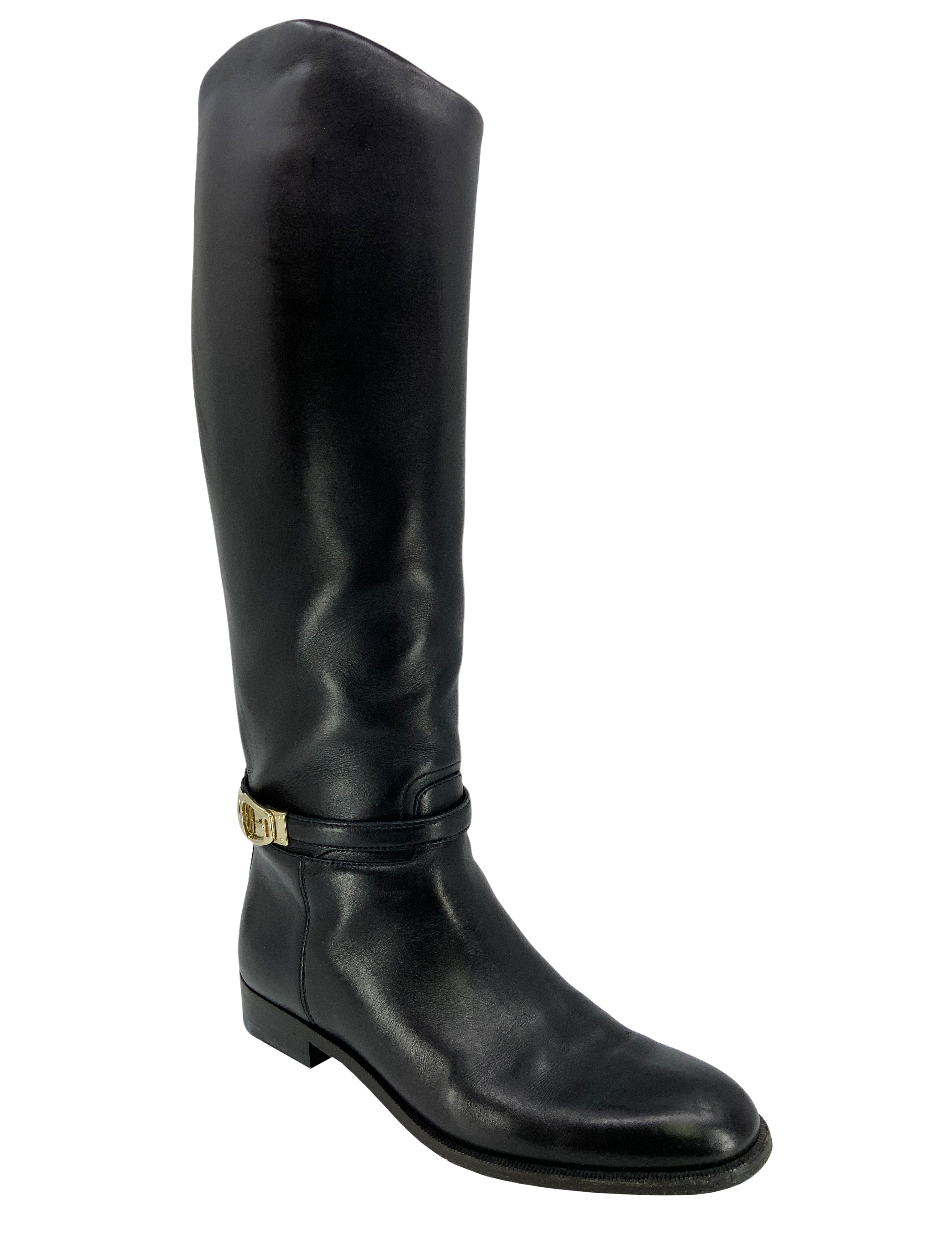Gucci Genuine Leather Buckle Knee High Boots for Women - Size 7.5 US | Fashionable & Comfortable Winter Boots for Party, Office & Night Out