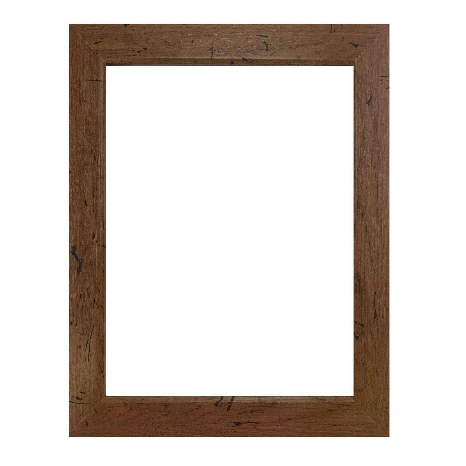 12x15 Distressed Light Brown Wood Picture Frame - 1.25 Inch Flat Profile with Smooth Wrapped Finish - Perfect for Wall Decor, Family Photos & Artwork Display - US Made Composite Wood Frame for Home & Office Decor