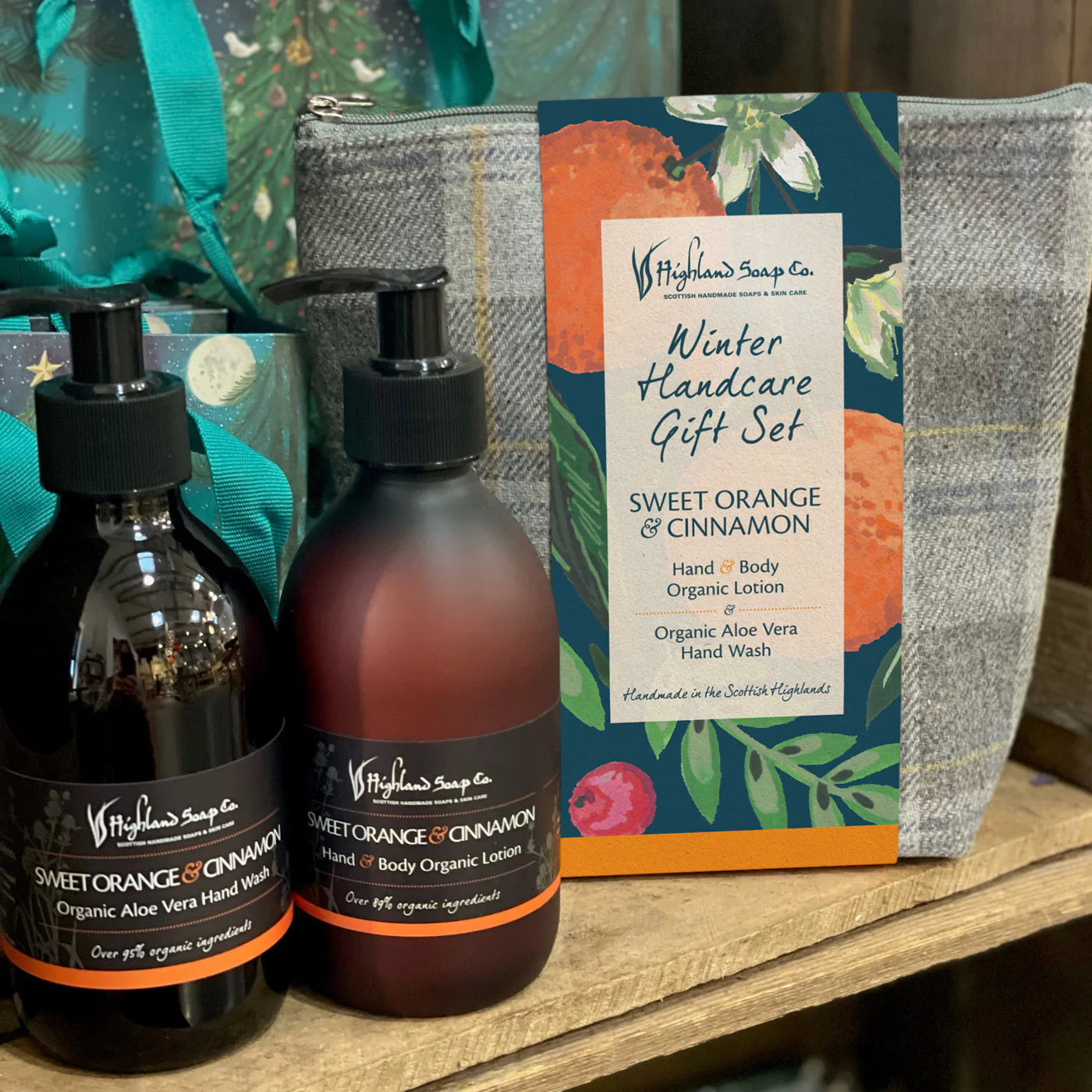Sweet Orange & Cinnamon Scented Hand Cream & Lotion Gift Set - Moisturizing Skincare for Dry Hands - Perfect for Holidays, Birthdays & Self-Care Pampering