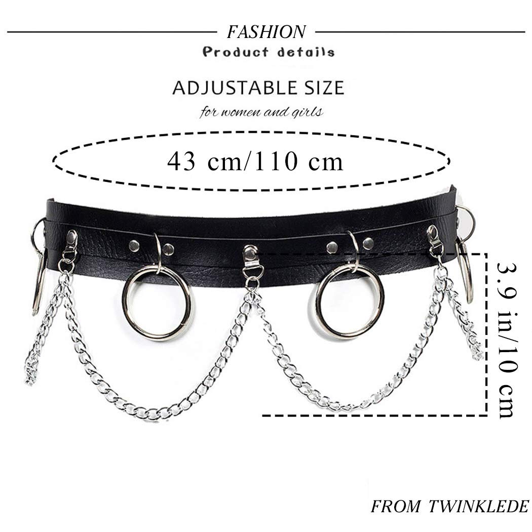 Trendy Punk Leather Waist Chain Belt - Gothic Body Jewelry for Women & Girls | Perfect for Music Festivals, Rave Parties & Boho Fashion