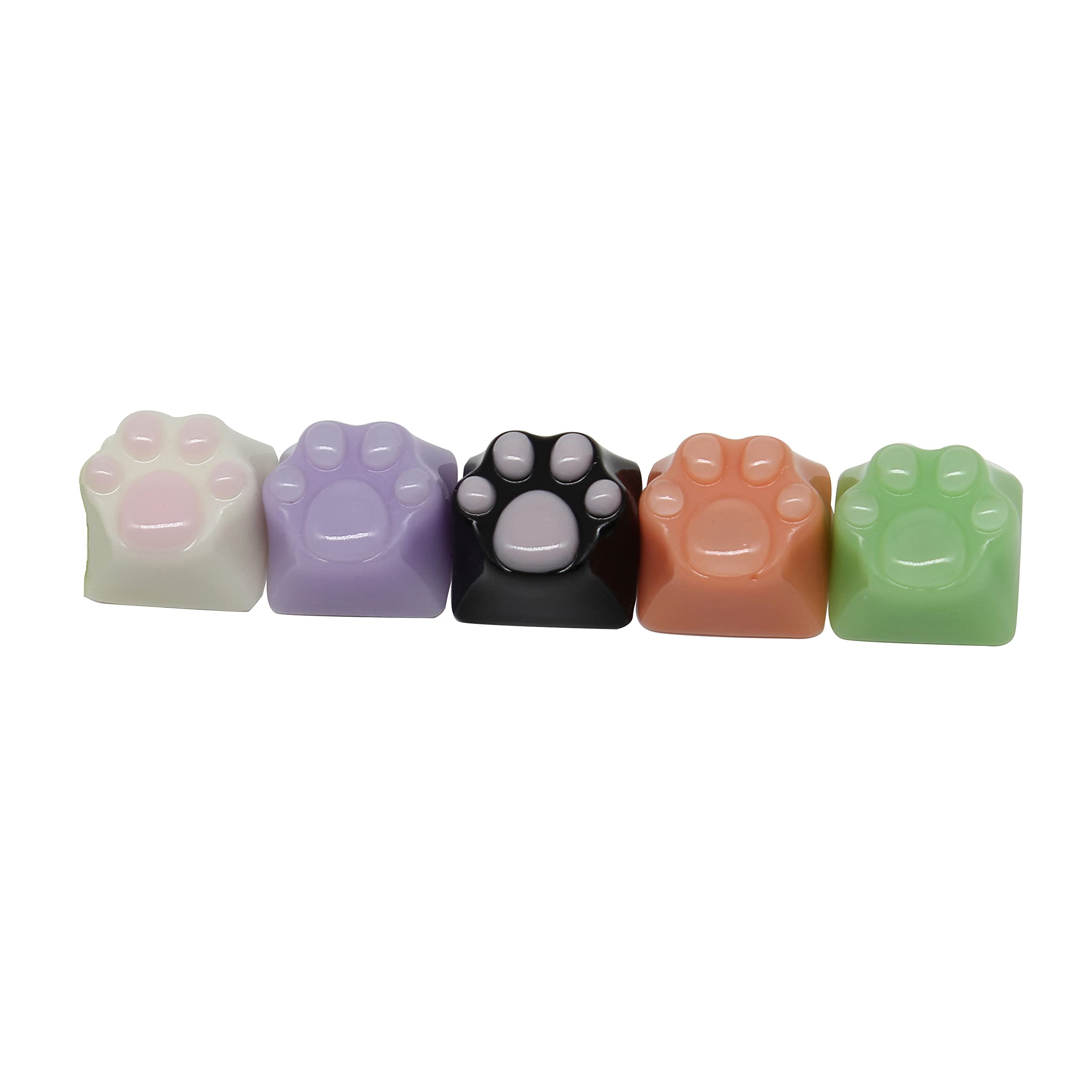 Purple Cat Paw Artisan Keycap Set for MX Mechanical Gaming Keyboards - Perfect for Custom Keyboard Builds & Gaming Setups