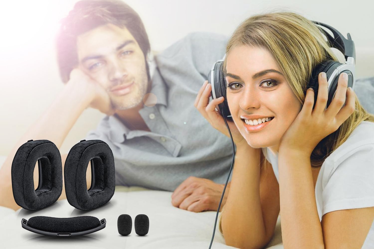 **Astro Gaming A50 Gen 4 Mod Kit - Replacement Ear Cushions, Headband & Microphone Foam - Compatible with A50 Wireless Headset (Velvet) - Not for GEN 3 - Perfect for Gaming, Streaming & Long Wear Comfort**