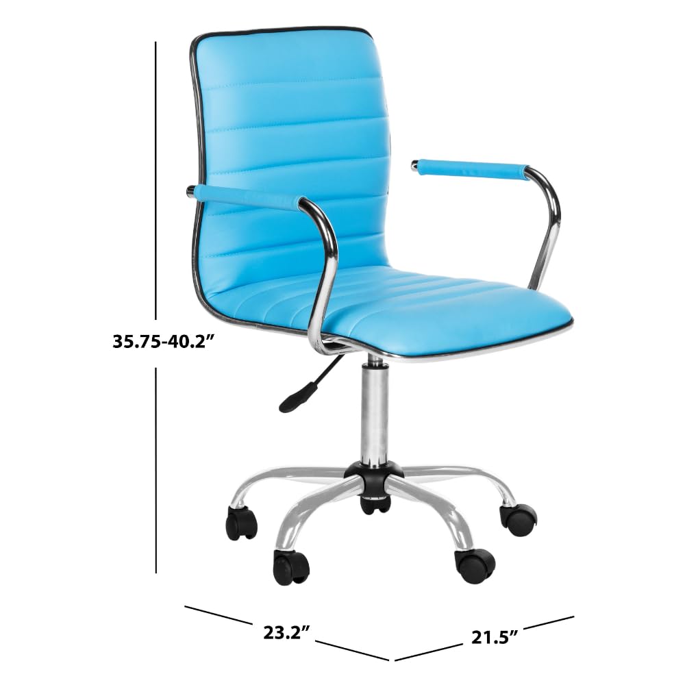 SAFAVIEH Jonika White Modern Office Desk Chair - Ergonomic Computer Chair for Home & Office Workspace, Study, Gaming, and Conference Room