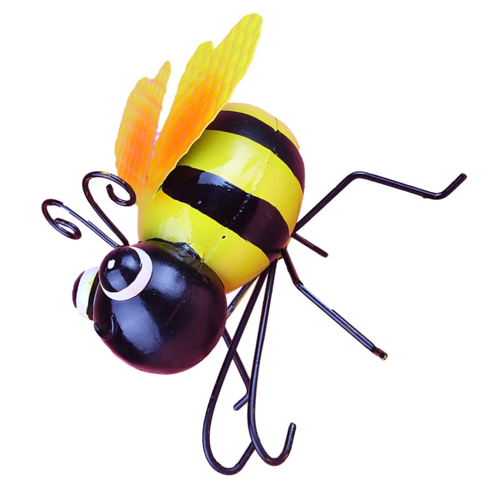 Rustic Iron Bee Fence Decor - Outdoor Garden & Yard Sculpture - Handcrafted Metal Bee Decorations for Home & Patio - Perfect for Farmhouse Style Gardens, Backyard Decor & Beekeeping Theme Parties