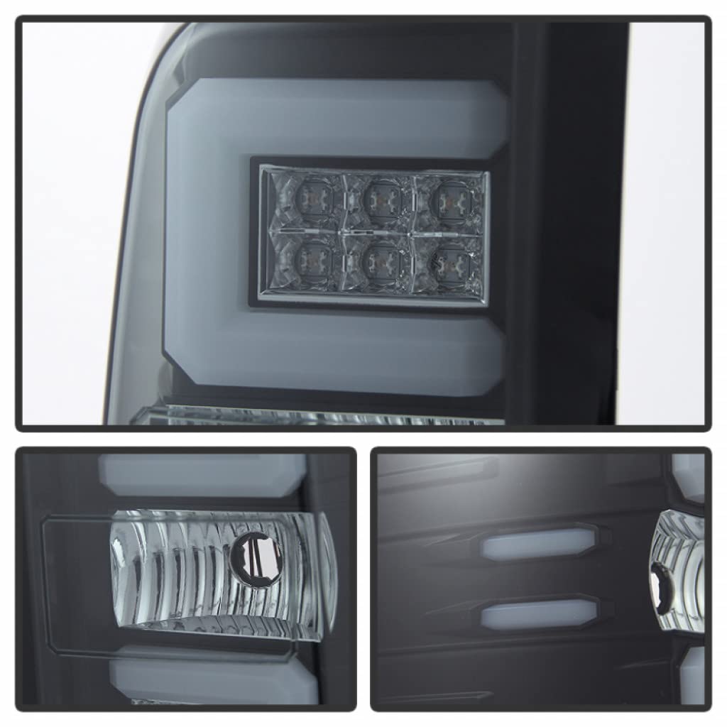 2015-2016 GMC Sierra 2500/3500 HD LED Tail Lights Pair with Black Smoke Light Bar - Upgrade Your Truck's Style & Visibility (Part# 5079992) | Perfect for Night Driving & Off-Road Adventures