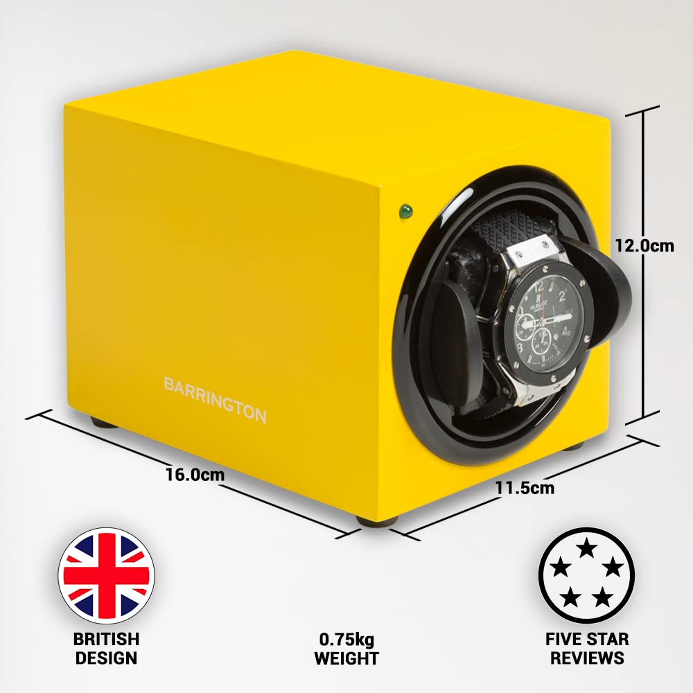 Premium Single Watch Winder for Automatic Watches - Ultra Quiet Japanese Motor | Luxury Watch Storage for Rolex, Omega & More | Adjustable 650-1950 TPD | AC/Battery Powered | Perfect for Travel, Display & Watch Maintenance