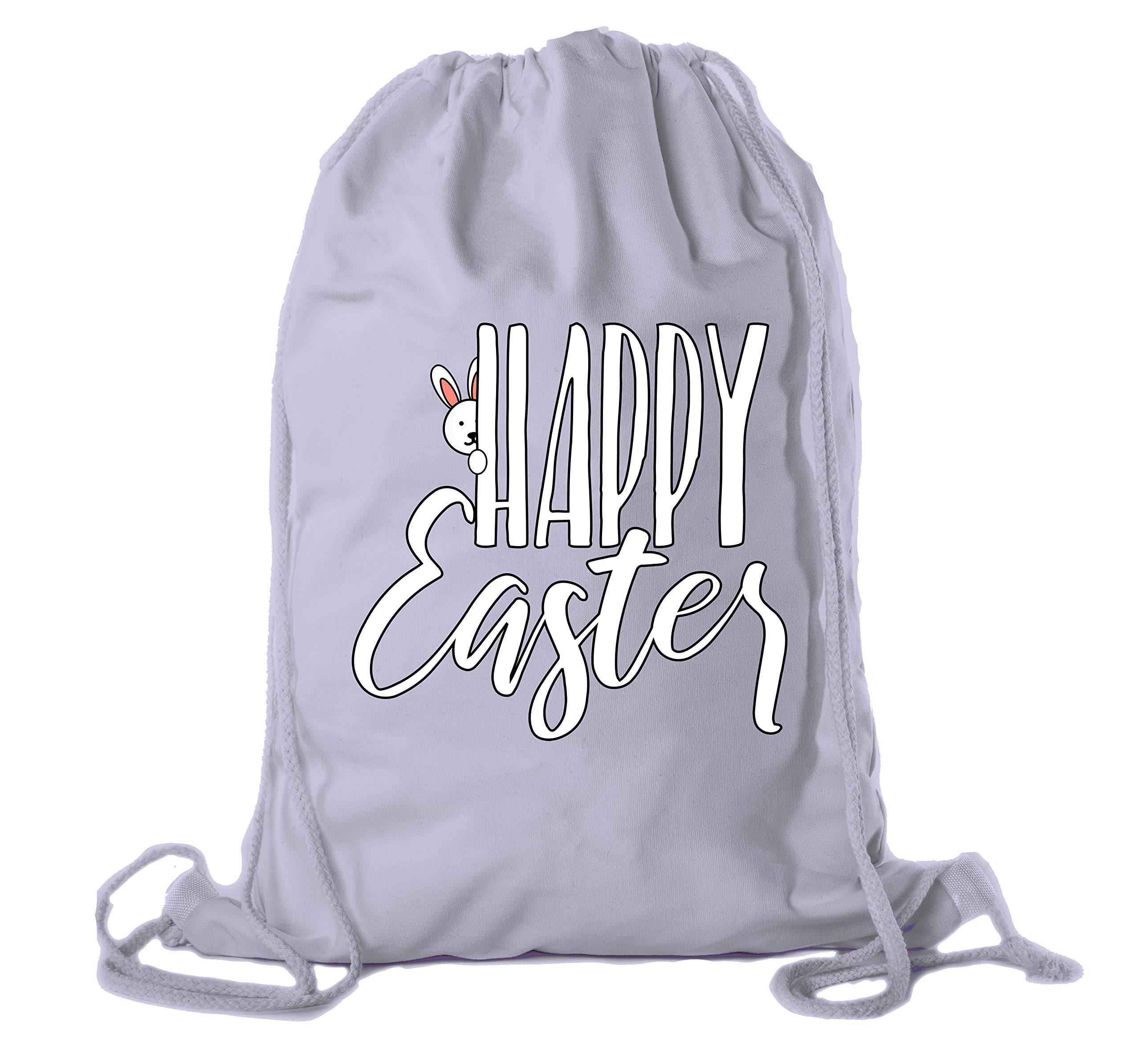 Easter Basket Backpack - Bulk Cotton Drawstring Cinch Bags for Easter Bunny Gifts (Peaking Bunny Design) - Perfect for Easter Egg Hunts, Party Favors & School Celebrations