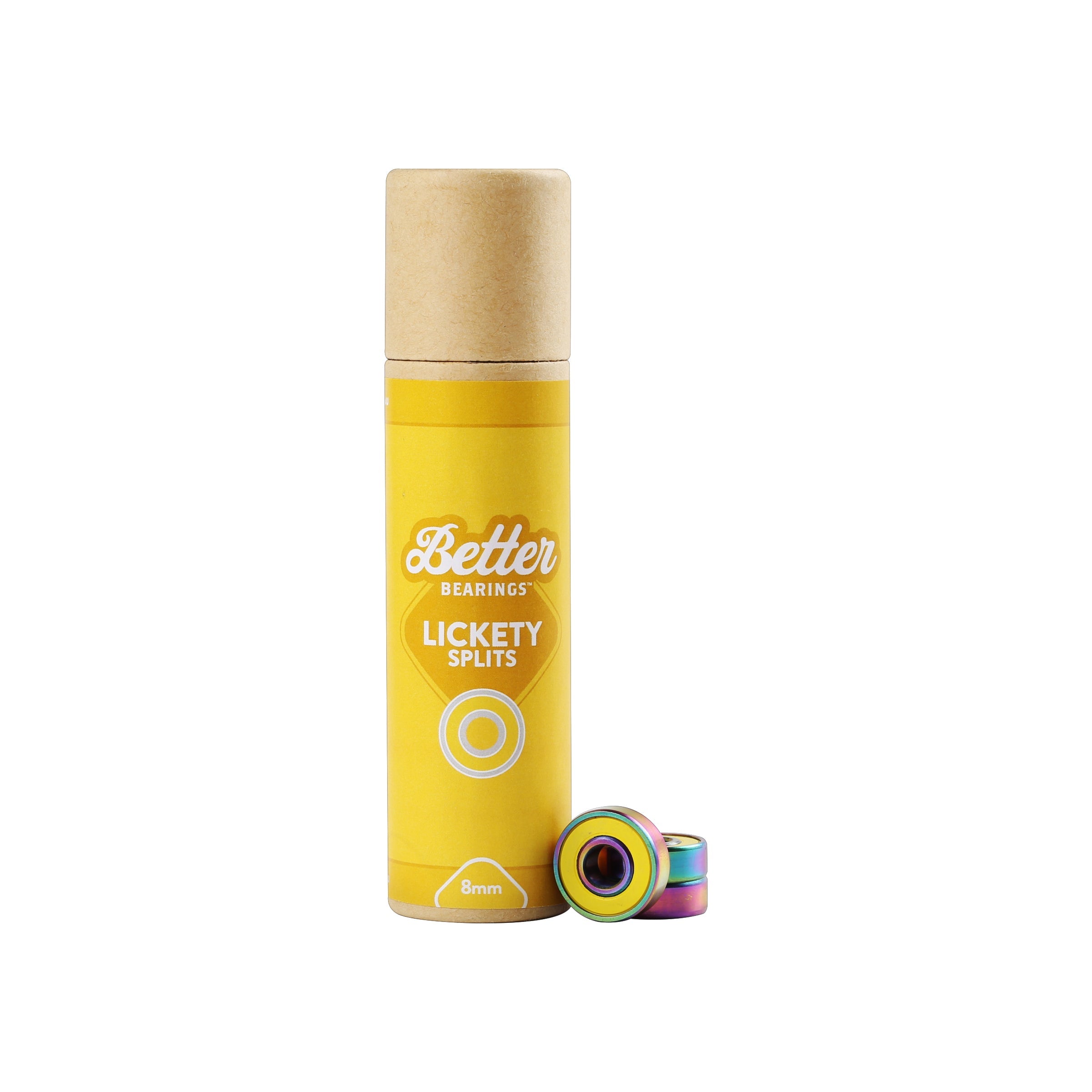 Better Bearings Lickety Splits (16 Pack) - High Performance Skateboard Bearings for Smooth Riding - Perfect for Skateboarding, Longboarding & Roller Skating
