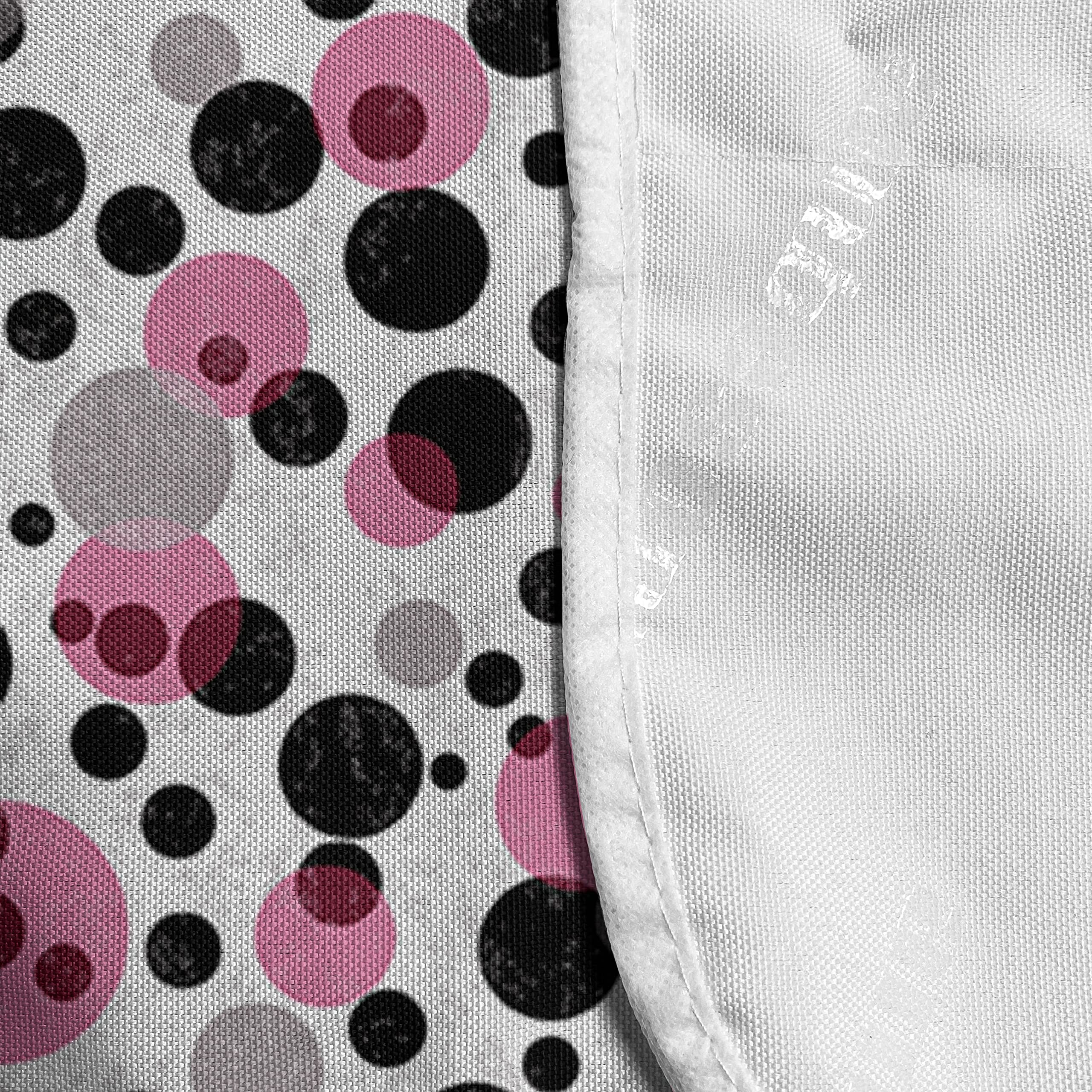 Ambesonne Microwave Cover - Waterproof Pink & Grey Retro Bubbles Design, 36