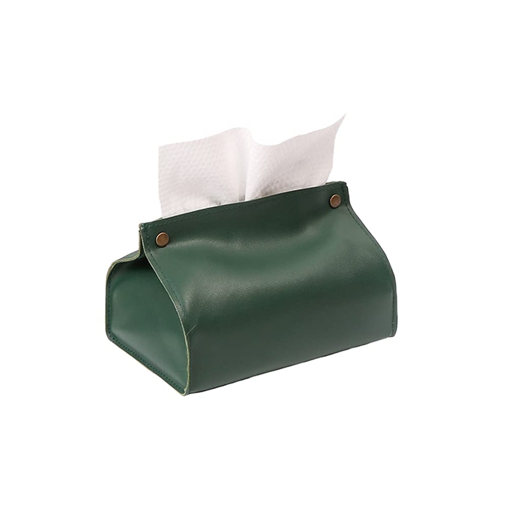 Premium Leather Tissue Box Cover - Rectangular & Square Design for Car, Home, Office | Elegant Tissue Dispenser for Bathroom, Bedroom, Nightstand & Desk Decor | Perfect Home & Car Accessory Gift Idea