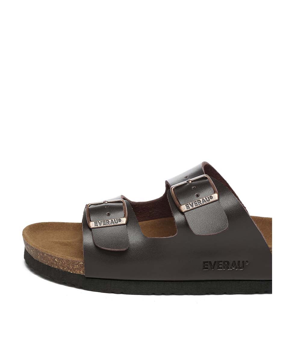 **Men's Hampton Comfortable Leather Sandals - Casual Outdoor Slip-On for Beach, Walking & Summer Travel**