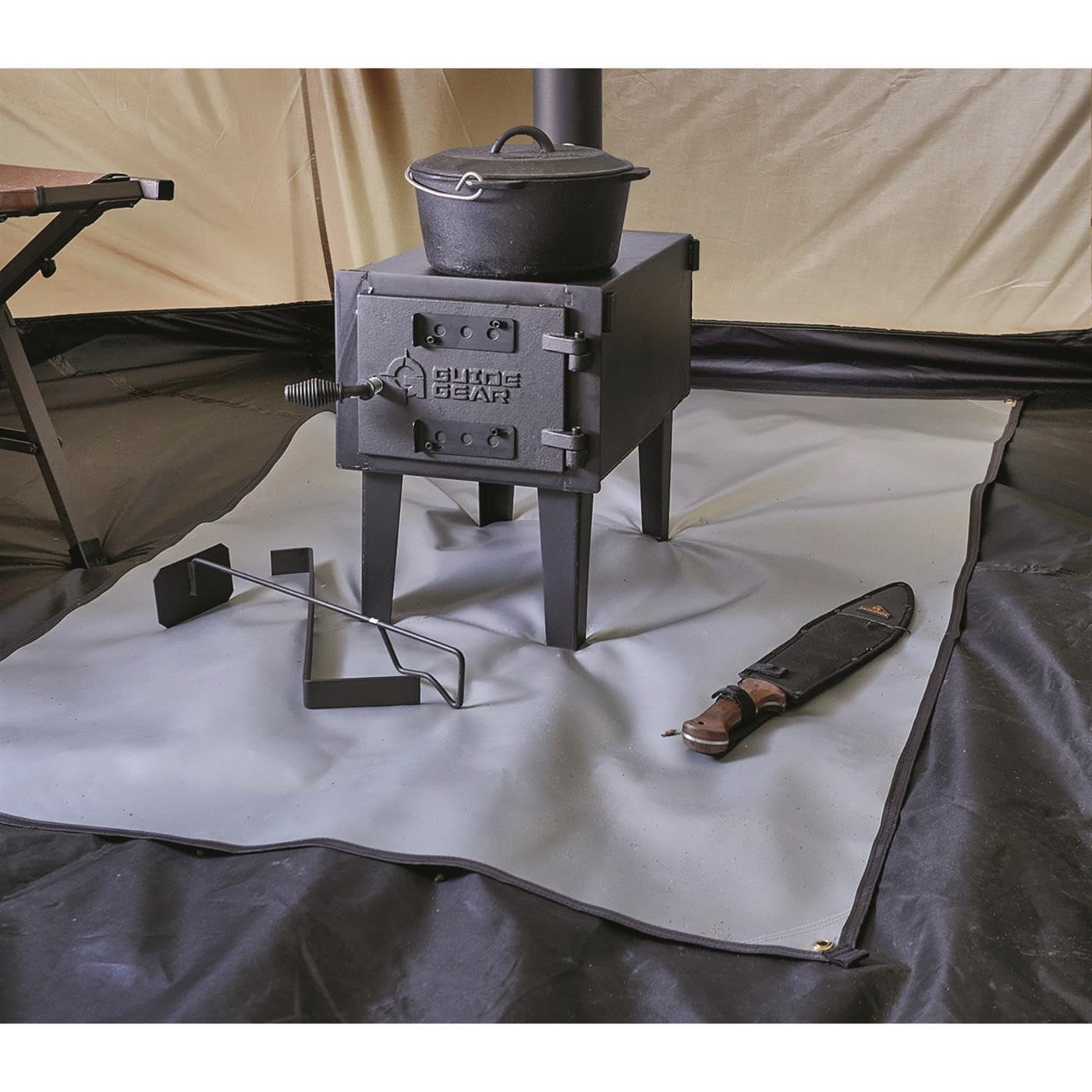 Guide Gear Camping Tent Stove Heat Resistant Mat - Wood Stove Heat Shield Panel & Floor Protector for Indoor/Outdoor Use - Perfect for Camping, RV, Cabin & Emergency Preparedness