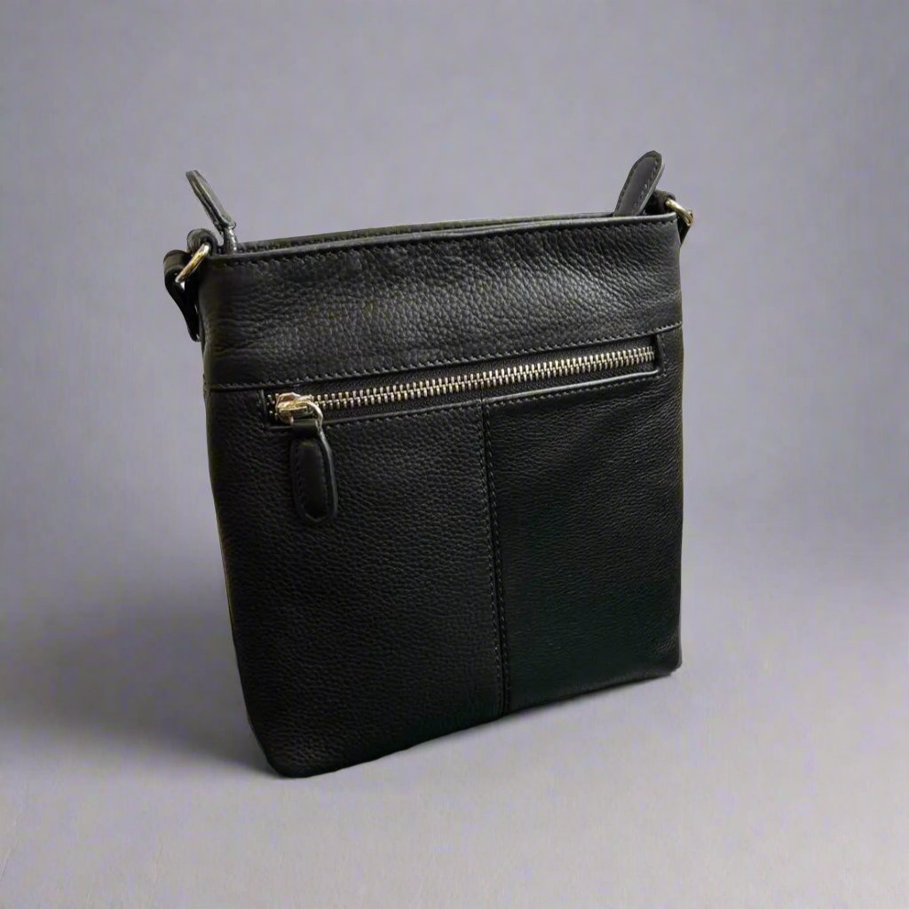 BOL Women's Leather Crossbody Bag with 3 Pockets - Stylish & Functional Purse for Everyday Use, Travel, and Work