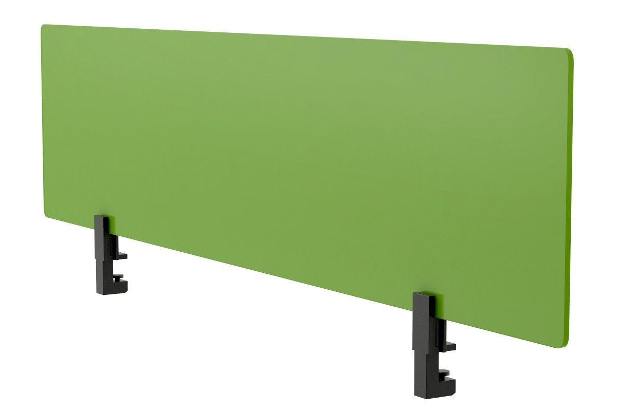 Lean Perspex Screen 400H x 800W with Black Bracket - Clear Acrylic Partition for Office, Restaurant & Retail Spaces