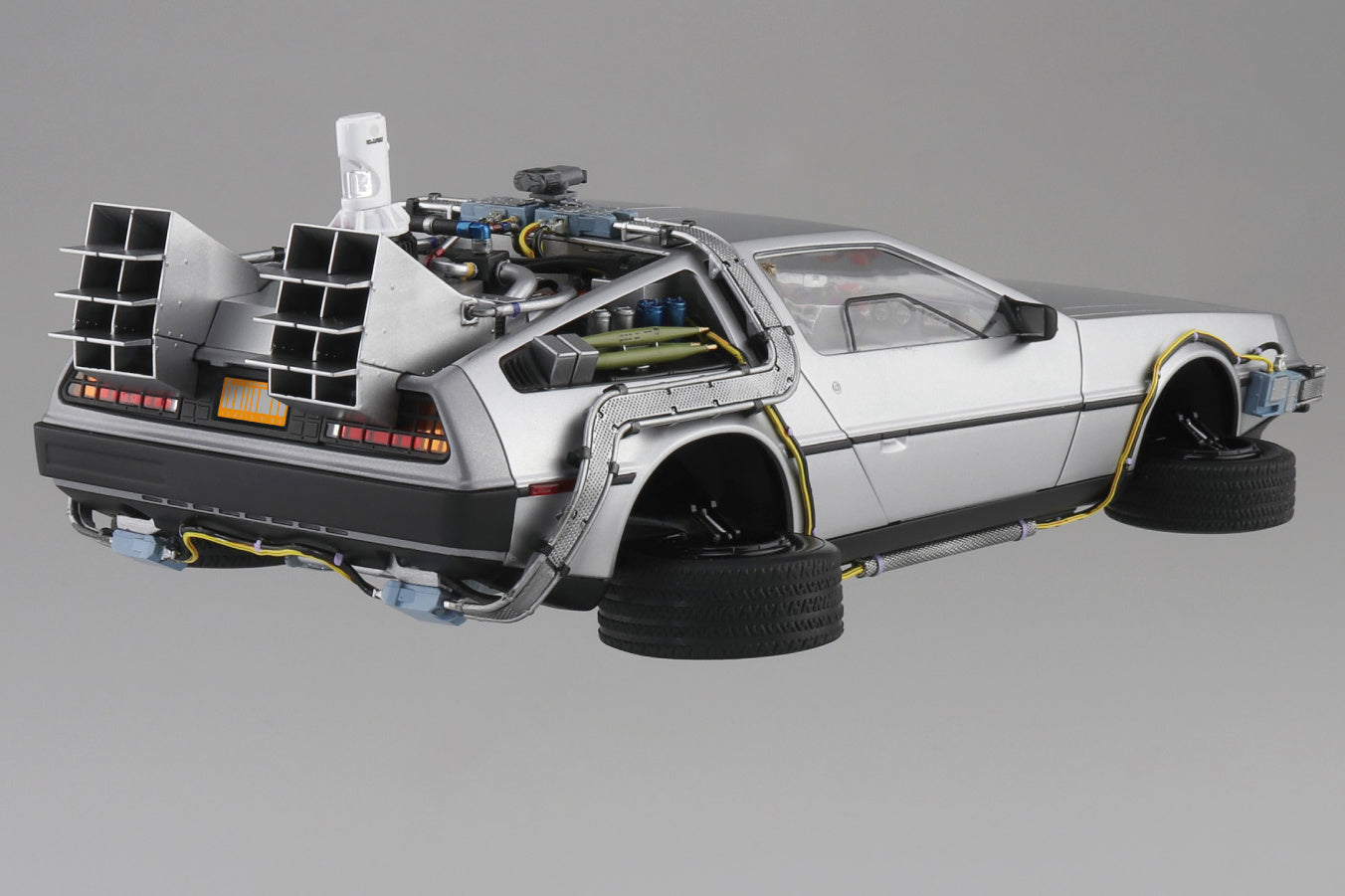 Aoshima 1/24 Scale Back To The Future Part II Time Machine DeLorean Model Kit - Perfect for Movie Fans & Collectors, Great Gift for Sci-Fi Enthusiasts